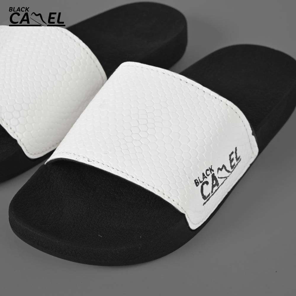 Black Camel Cobra Texture Slide White
