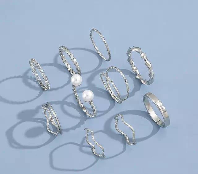 10 Pcs Rings Set