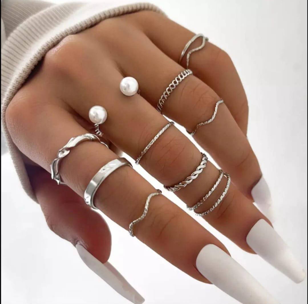10 Pcs Rings Set