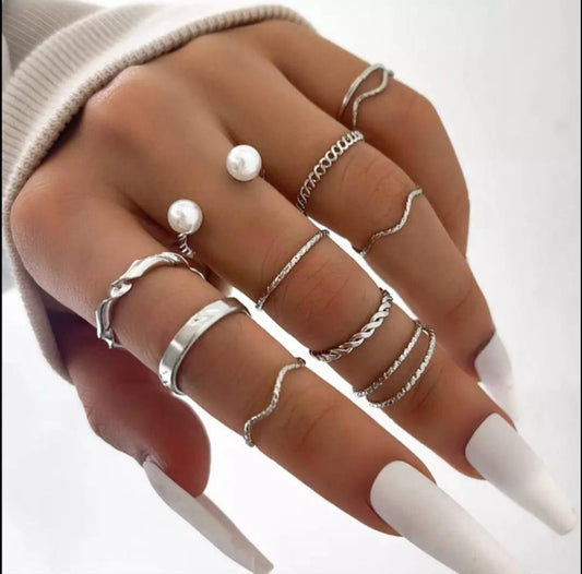 10 Pcs Rings Set